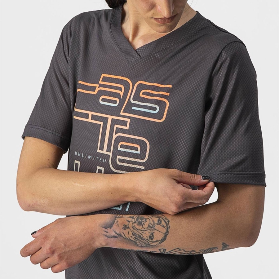 Maglia Castelli TRAIL TECH W TEE Donna Grigie Scuro | 96530OYPE