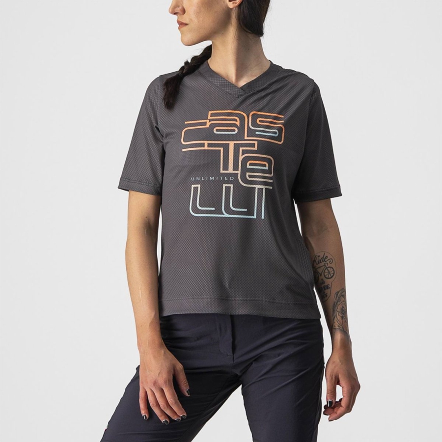 Maglia Castelli TRAIL TECH W TEE Donna Grigie Scuro | 96530OYPE