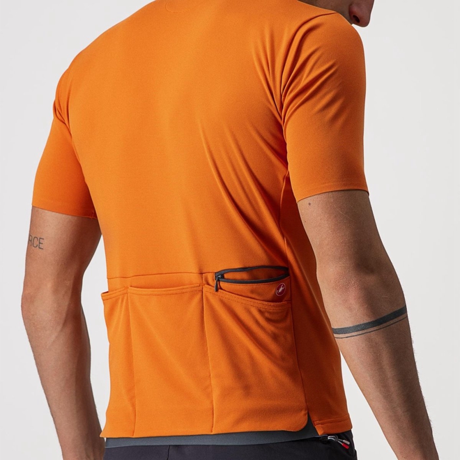 Maglia Castelli UNLIMITED ALLROAD Uomo Arancioni Rosse | 72534JNUP