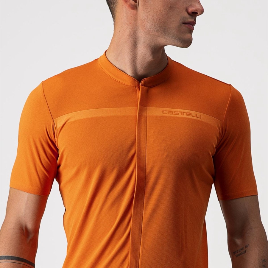 Maglia Castelli UNLIMITED ALLROAD Uomo Arancioni Rosse | 72534JNUP