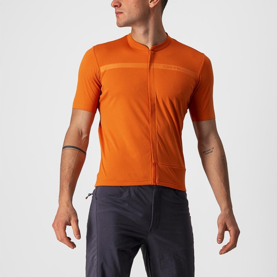 Maglia Castelli UNLIMITED ALLROAD Uomo Arancioni Rosse | 72534JNUP