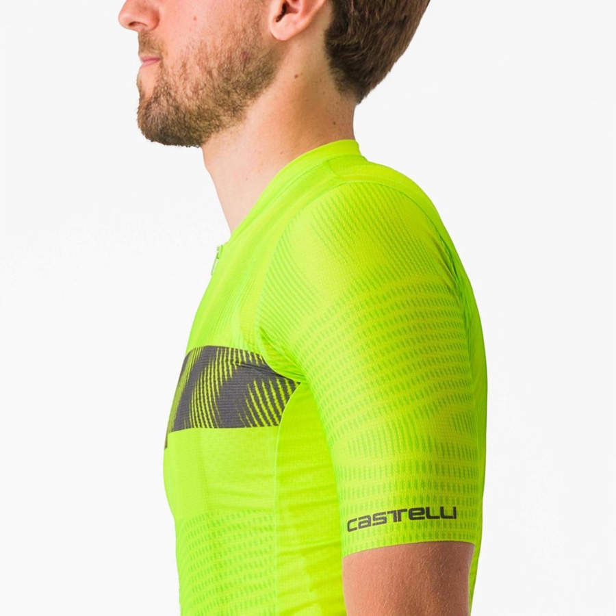 Maglia Castelli UNLIMITED ENDURANCE Uomo Verdi Chiaro Grigie Scuro | 49056ETCF