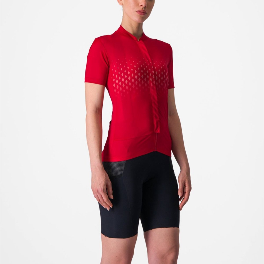 Maglia Castelli UNLIMITED SENTIERO 3 Donna Rosse Rosse | 39657NXJE