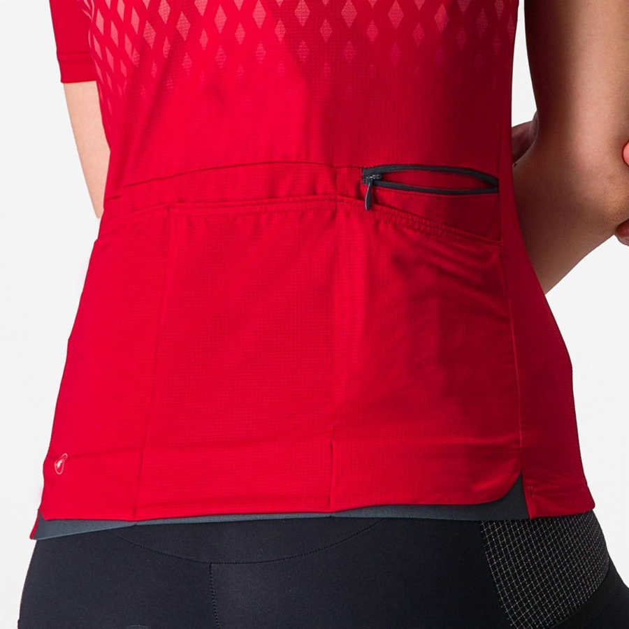 Maglia Castelli UNLIMITED SENTIERO 3 Donna Rosse Rosse | 39657NXJE