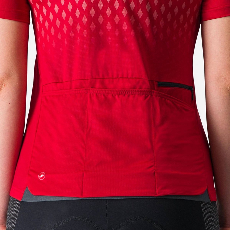 Maglia Castelli UNLIMITED SENTIERO 3 Donna Rosse Rosse | 39657NXJE