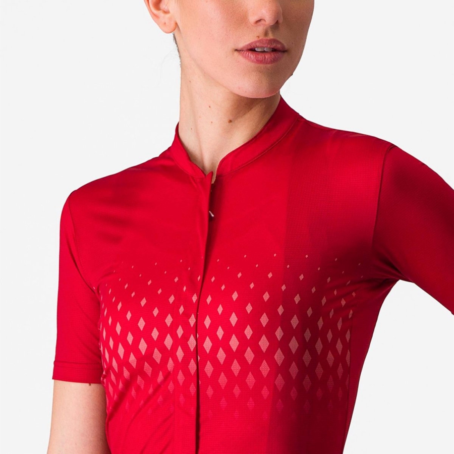 Maglia Castelli UNLIMITED SENTIERO 3 Donna Rosse Rosse | 39657NXJE