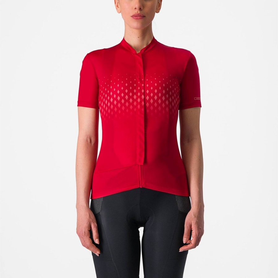 Maglia Castelli UNLIMITED SENTIERO 3 Donna Rosse Rosse | 39657NXJE