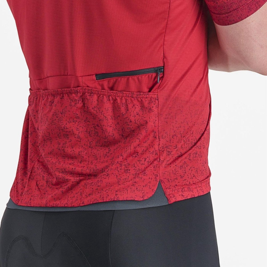 Maglia Castelli UNLIMITED TERRA Uomo Rosse Scuro | 31590OZWT