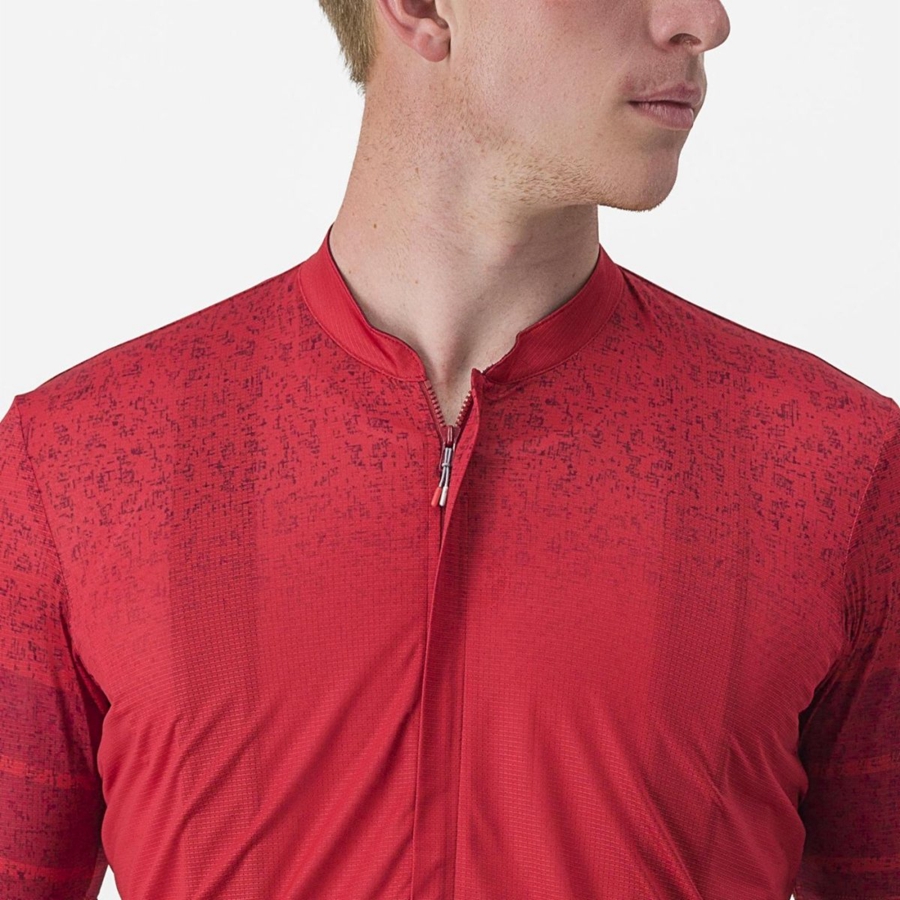 Maglia Castelli UNLIMITED TERRA Uomo Rosse Scuro | 31590OZWT