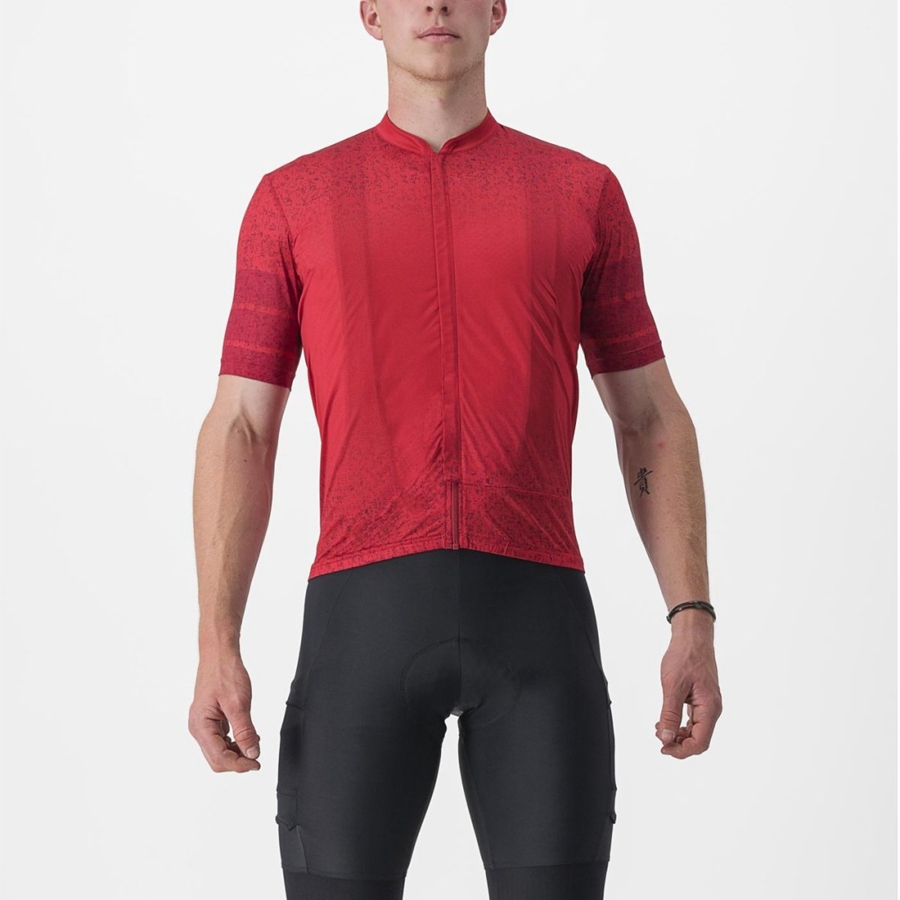 Maglia Castelli UNLIMITED TERRA Uomo Rosse Scuro | 31590OZWT