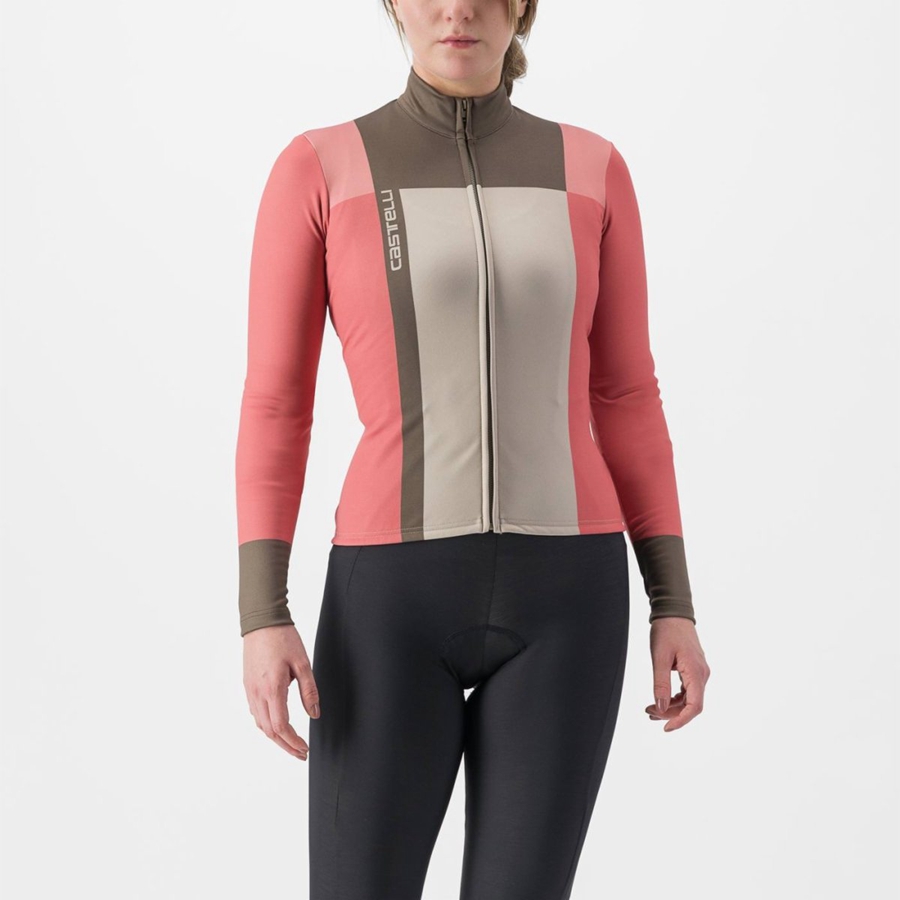 Maglia Castelli UNLIMITED W THERMAL Donna Rosse | 90762TJEB