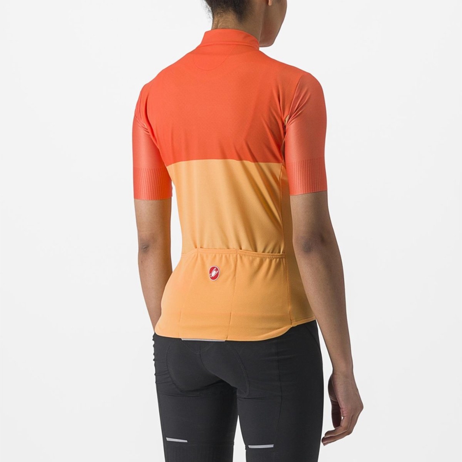 Maglia Castelli VELOCISSIMA Donna Arancioni Rosse Profondo | 38951FXBM