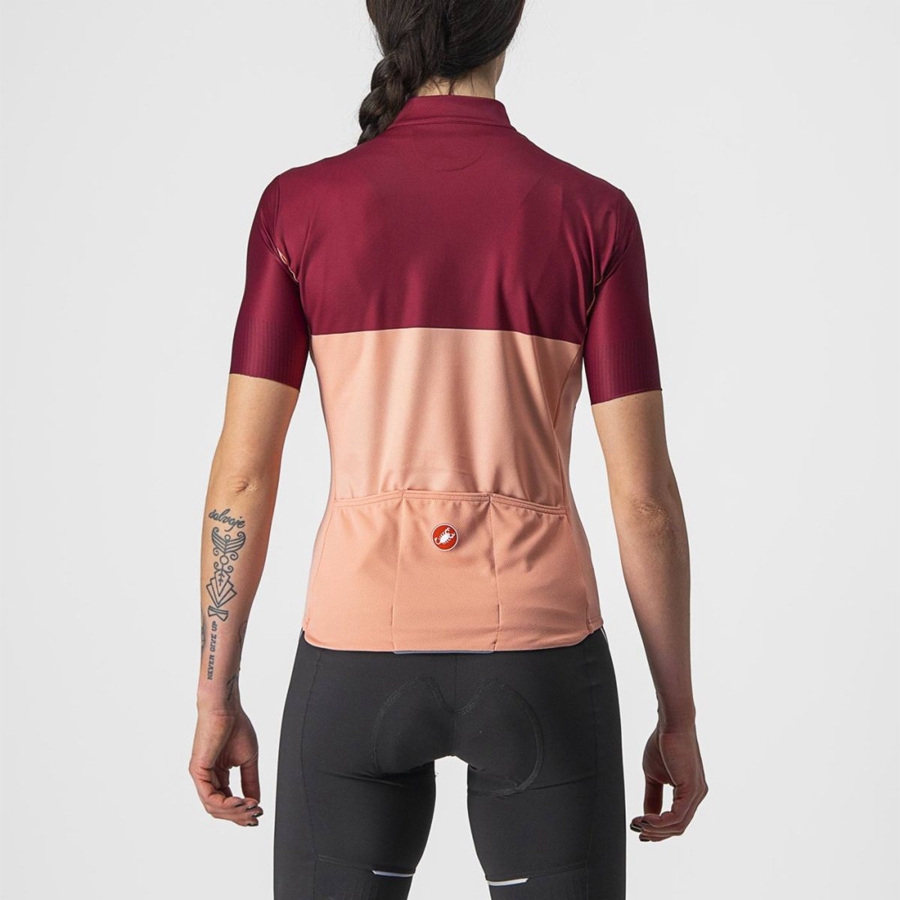 Maglia Castelli VELOCISSIMA Donna Rosa Bordeaux | 30172PNBC