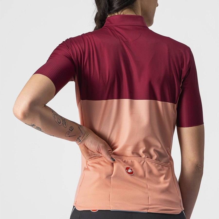 Maglia Castelli VELOCISSIMA Donna Rosa Bordeaux | 30172PNBC