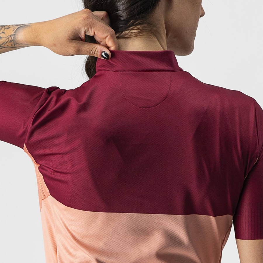 Maglia Castelli VELOCISSIMA Donna Rosa Bordeaux | 30172PNBC