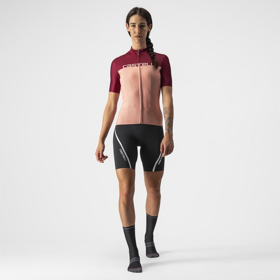 Maglia Castelli VELOCISSIMA Donna Rosa Bordeaux | 30172PNBC