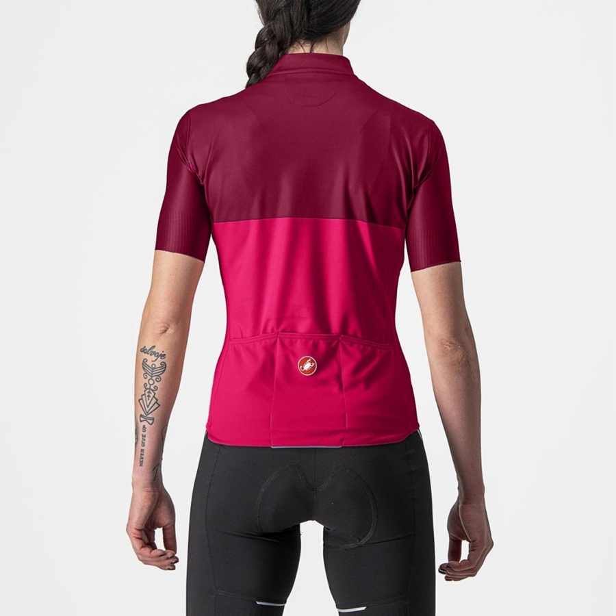 Maglia Castelli VELOCISSIMA Donna Rosse Bordeaux | 07326BKVZ