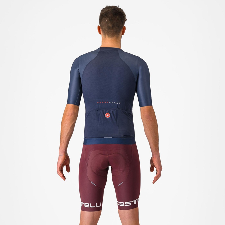 Pantaloncini Con Pettorina Castelli FREE AERO RC CLASSIC Uomo Bordeaux Profondo Bianche | 94658WYMN