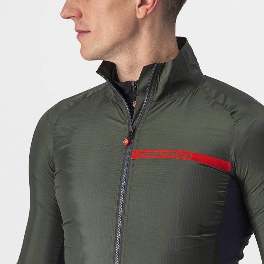 Protezione Castelli SQUADRA STRETCH Uomo Verdi Grigie Scuro | 04723KEGQ