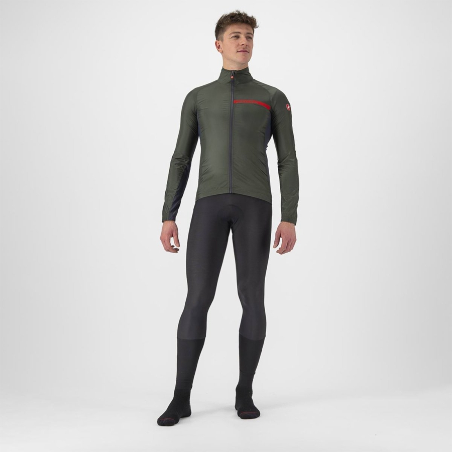 Protezione Castelli SQUADRA STRETCH Uomo Verdi Grigie Scuro | 04723KEGQ