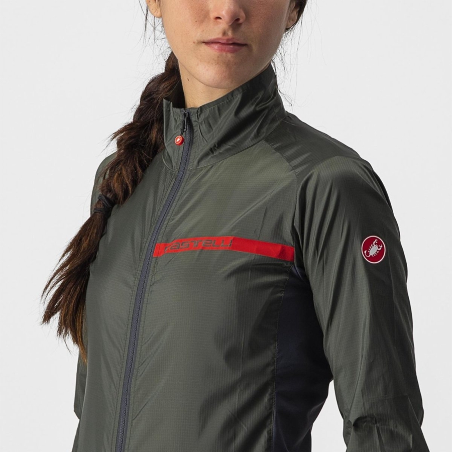 Protezione Castelli SQUADRA STRETCH W Donna Verdi Grigie Scuro | 03896YDWI