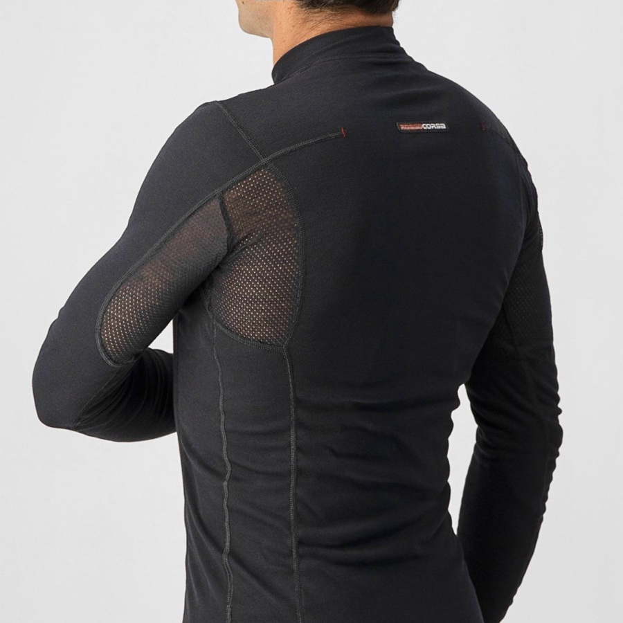 Strato Di Base Castelli FLANDERS WARM LONG SLEEVE Uomo Nere | 85923CWLK