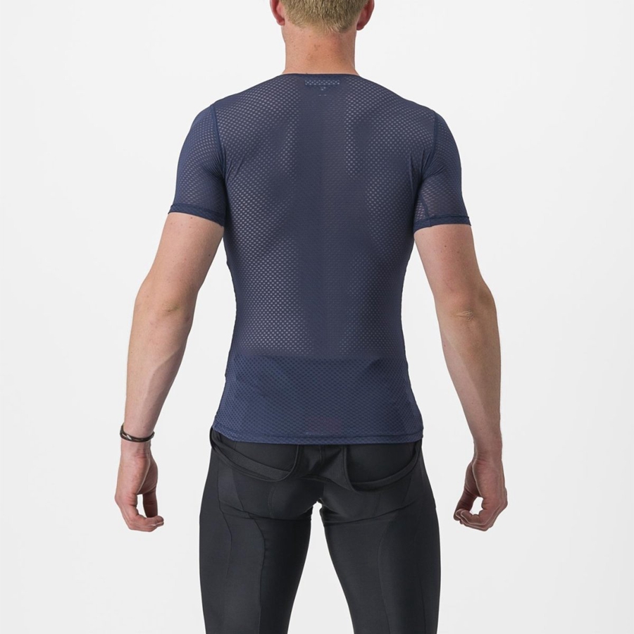 Strato Di Base Castelli PRO MESH 2.0 SHORT SLEEVE Uomo Blu | 98305UECD