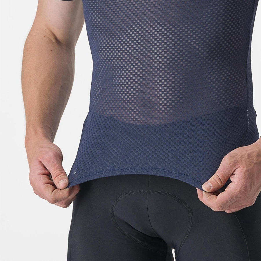 Strato Di Base Castelli PRO MESH 2.0 SHORT SLEEVE Uomo Blu | 98305UECD