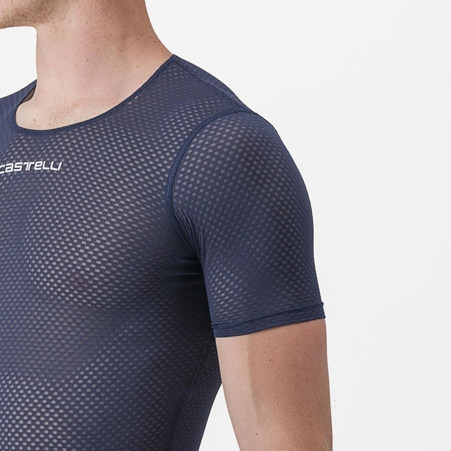 Strato Di Base Castelli PRO MESH 2.0 SHORT SLEEVE Uomo Blu | 98305UECD