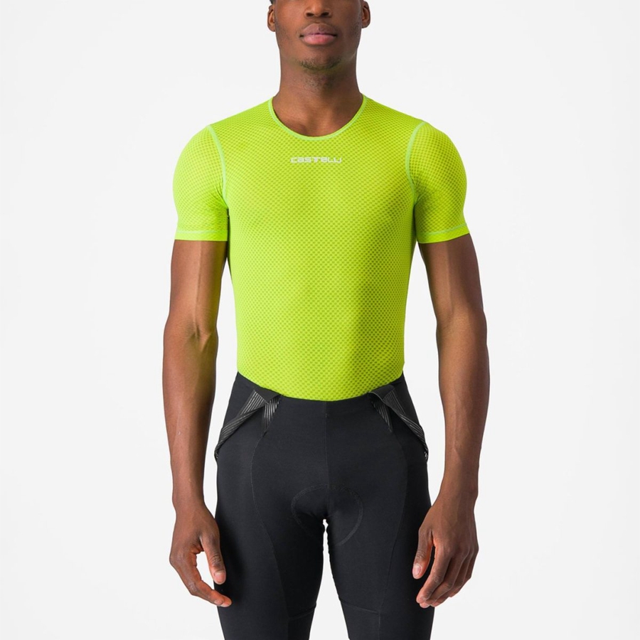 Strato Di Base Castelli PRO MESH 2.0 SHORT SLEEVE Uomo Verdi Chiaro | 45306ATLH