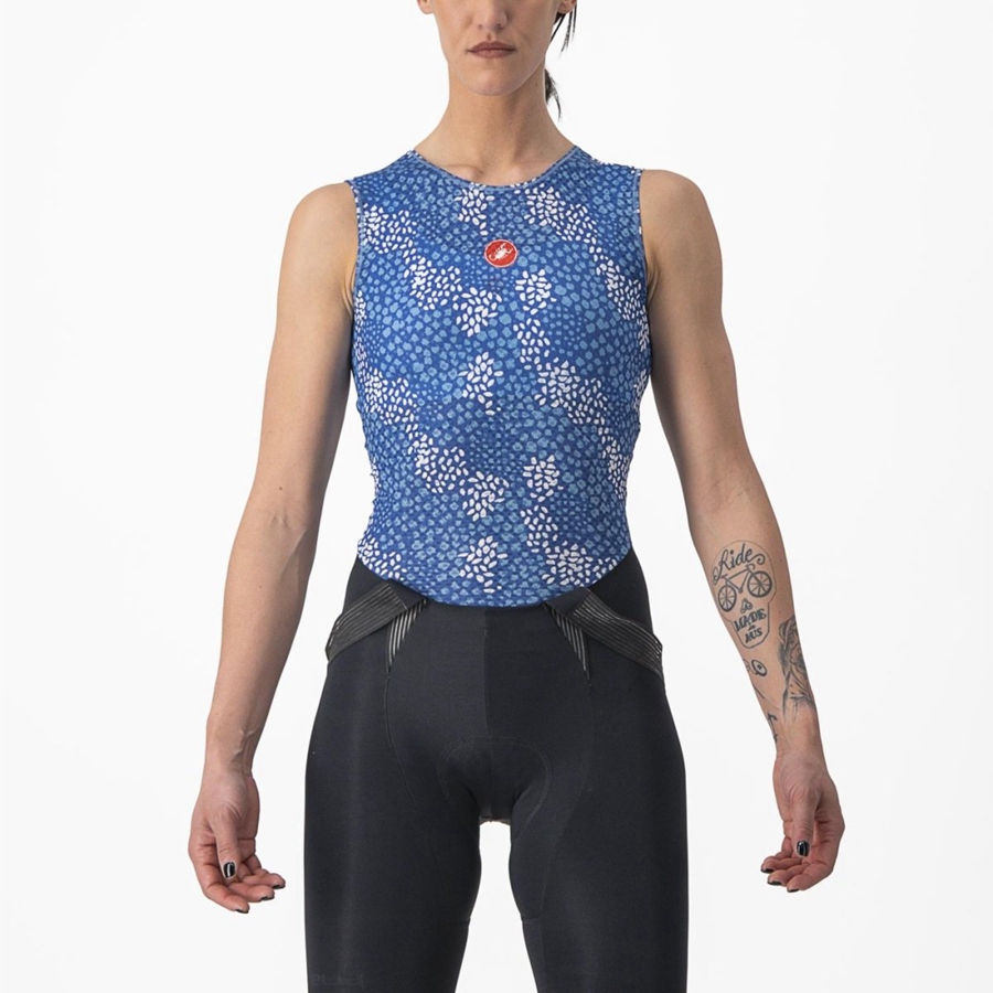 Strato Di Base Castelli PRO MESH 4 W SLEEVELESS Donna Blu | 94206FCZD