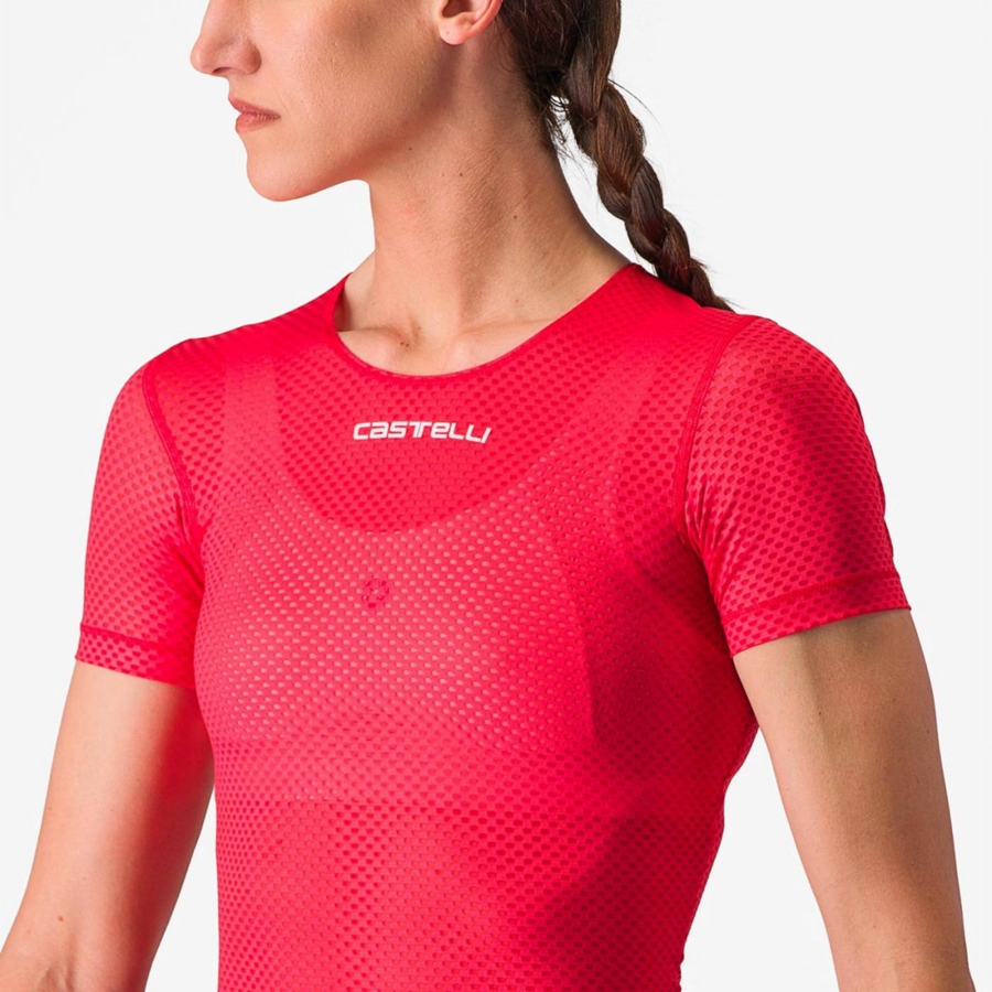 Strato Di Base Castelli PRO MESH W SHORT SLEEVE Donna Rosse | 59821VKIO