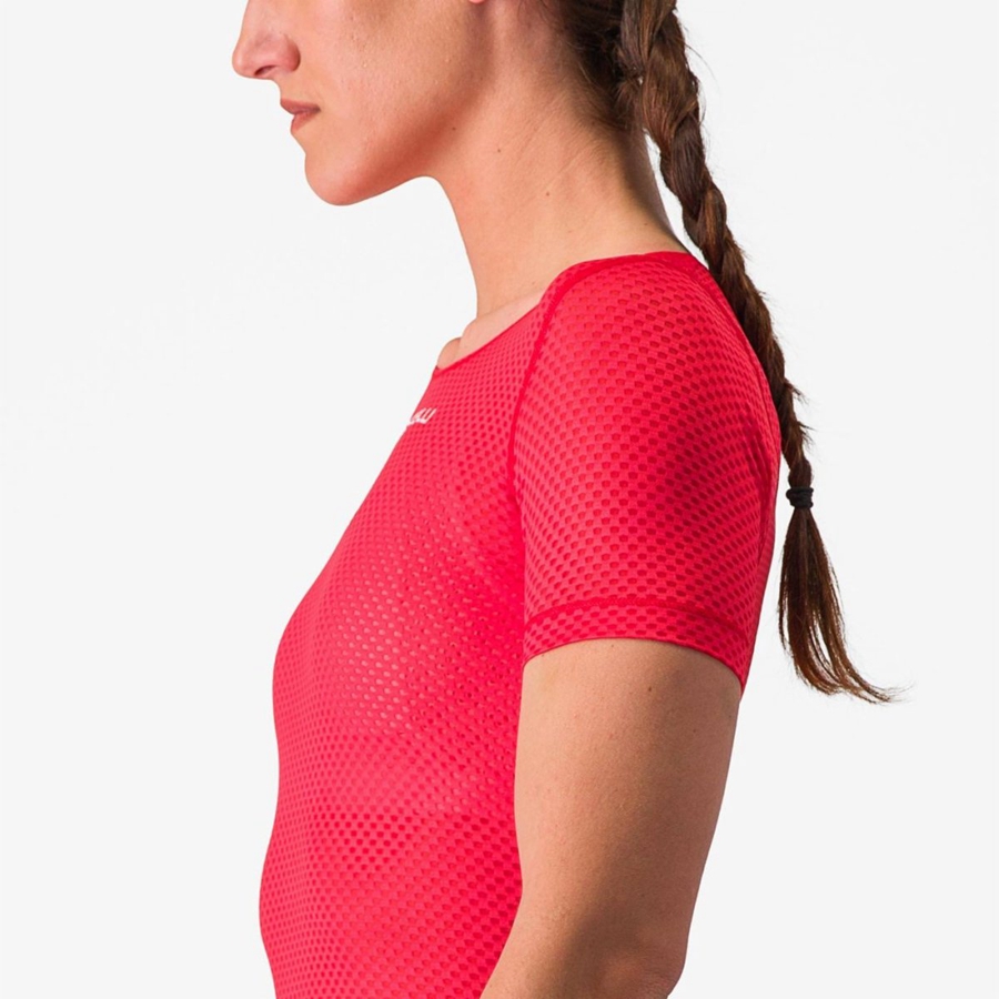 Strato Di Base Castelli PRO MESH W SHORT SLEEVE Donna Rosse | 59821VKIO